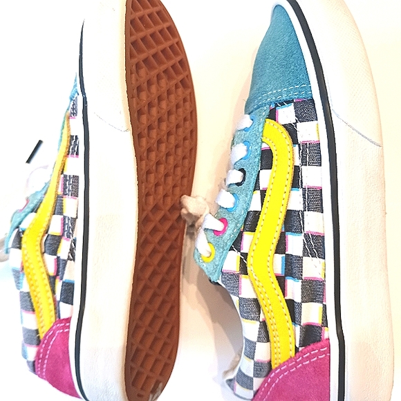 VANS Kids Suede/Canvas  Checkerboard Retro Sneakers Multi-Colored Size 1 - Picture 5 of 12